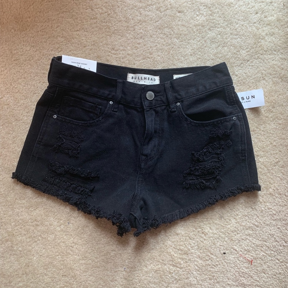 Pacsun/Bullhead black high rise jean short
